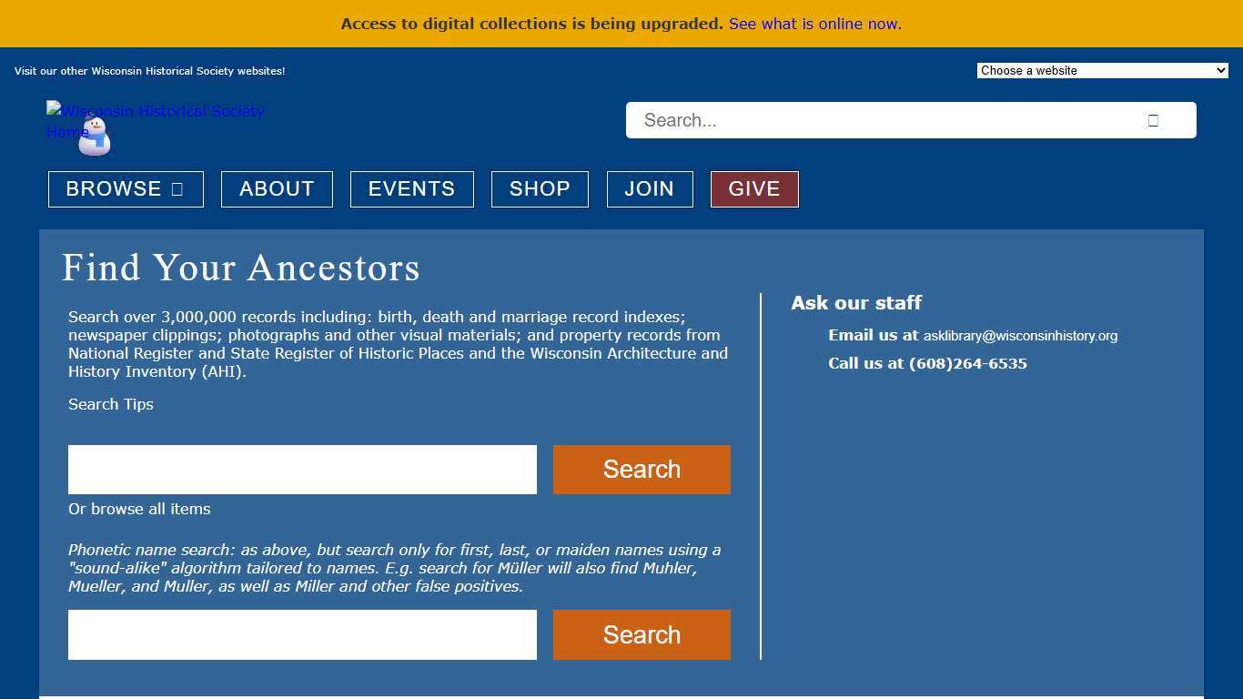 Know Your Family History Wisconsin Historical Society